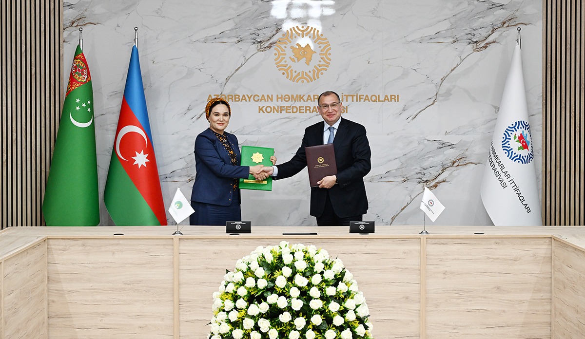 Azərbaycan və Türkmənistan həmkarlar ittifaqları arasında Əməkdaşlıq Memorandumu imzalanıb Xeber basligi