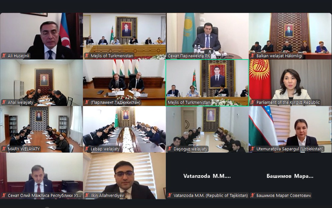 Türkmənistan Parlamentinin təşkilatçılığı ilə “Konstitusiya dövlətin inkişafının və sosial rifahın hüquqi təminatı kimi” mövzusunda onlayn beynəlxalq konfrans keçirilib Xeber basligi